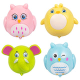 Ballons Hélium Animaux Colorés - Chouette, Poussin, Éléphant, Hibou