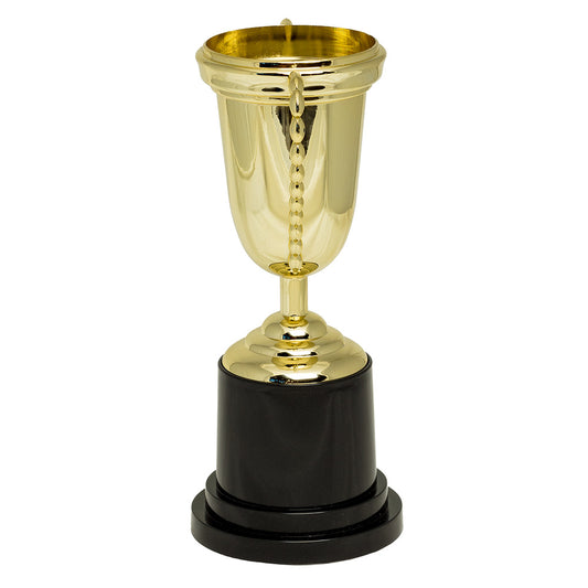 Trophée Doré avec Poignées Chaîne et Base Noire