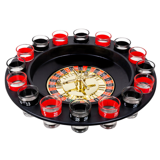 Shot Roulette - Jeu à Boire Roulette avec 16 Verres