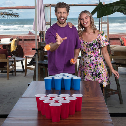 Jeu Beer Pong Américain 22 Gobelets + 4 Balles Ping-Pong