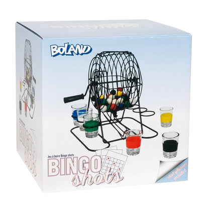 Bingo Shots - Jeu à boire avec cage et 48 boules colorées