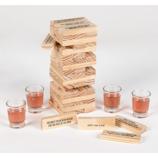 Tipsy Tower - Jeu de Société avec Verres Alcoolisé