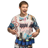 Ceinture à Bière 6 Porte-Canettes Bleue - Accessoire Fête Amusant