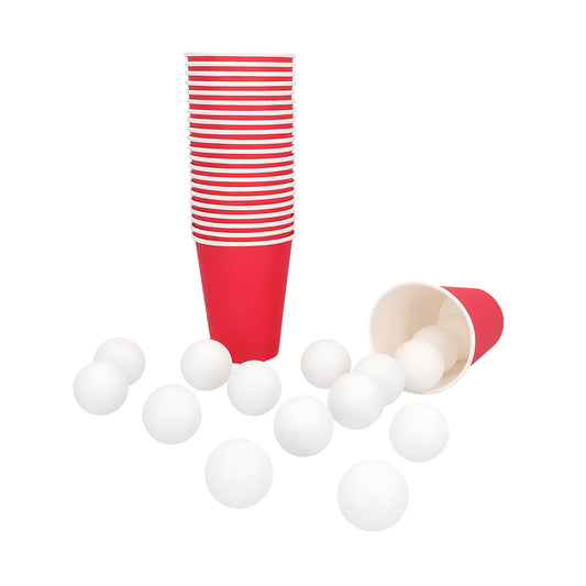 Jeu de Gobelet Pong Party - 16 verres + 12 balles blanches