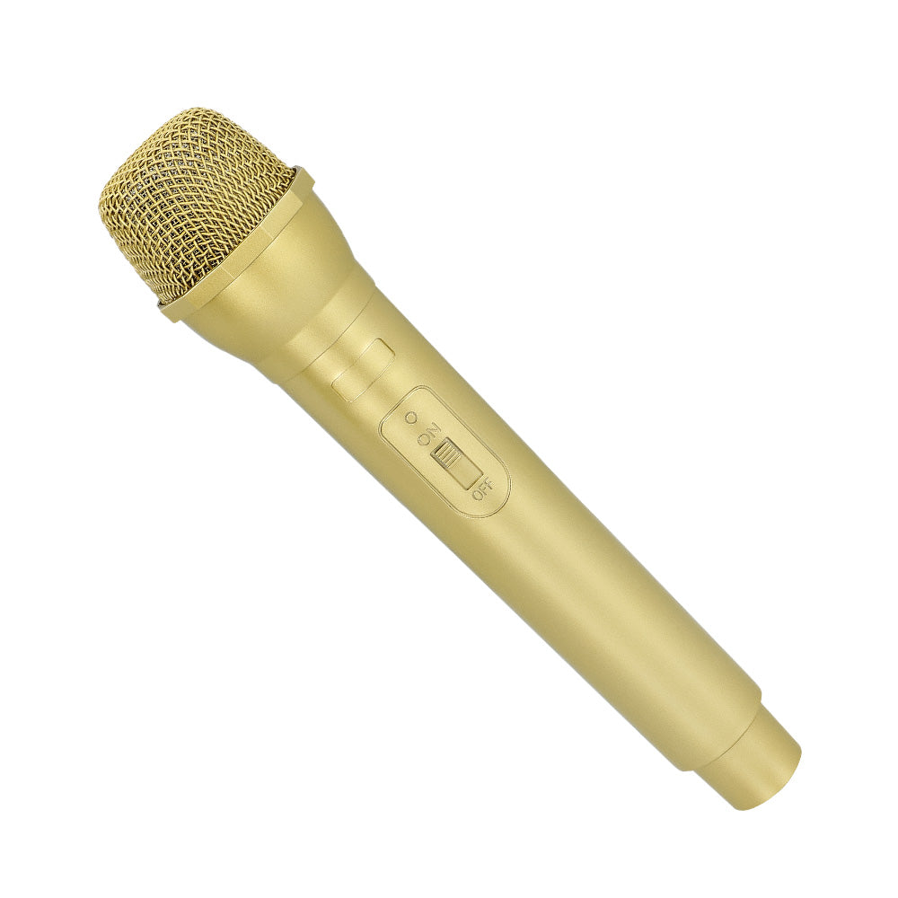 Microphone Doré Brillant - Accessoire Karaoké et Fête