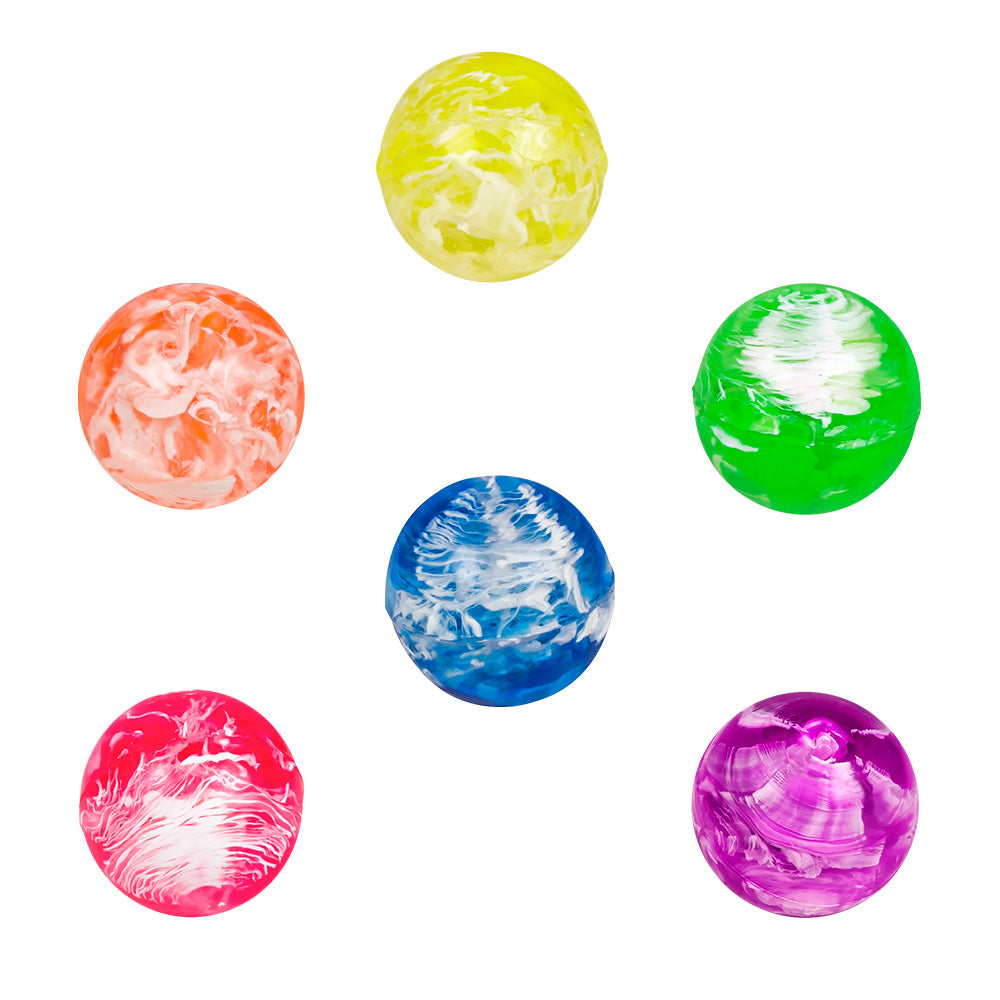 Lot de 18 Balles Colorées - Gradient et Rayures Neon pour Enfants