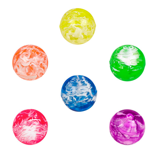 Lot de 18 Balles Colorées - Gradient et Rayures Neon pour Enfants