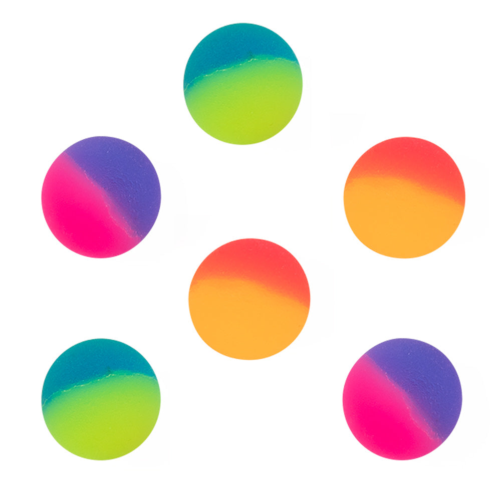 Lot de 18 Balles Colorées - Gradient et Rayures Neon pour Enfants