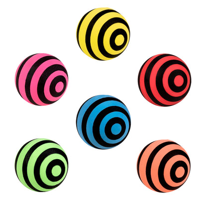 Lot de 18 Balles Colorées - Gradient et Rayures Neon pour Enfants