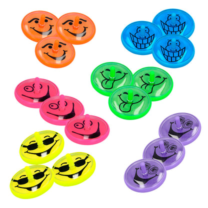 18 Jouets Frisbee Emoji Colorés - Accessoires Fête Enfants