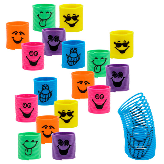 18 Ressorts Colorés Smiley - Jouet Enfant Amusant