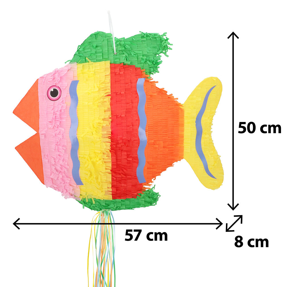 Piñata Poisson Tropical Multicolore 50cm - Jeu Anniversaire