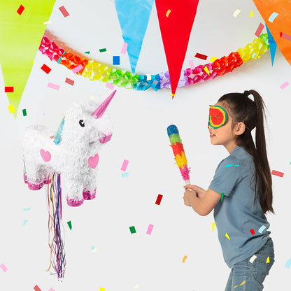 Accessoires Fête Arc-en-ciel - Masque Yeux & Bâton Piñata