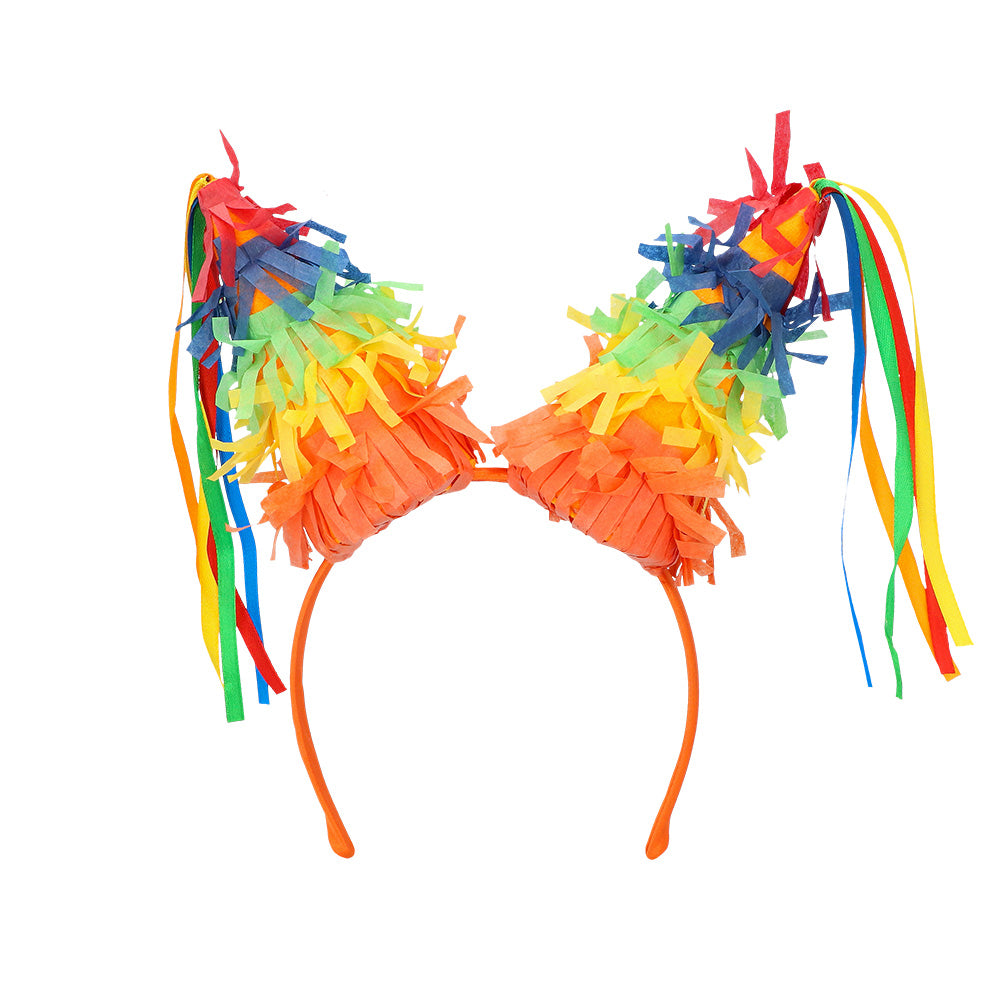 Serre-tête Piñata Perroquet Arc-en-Ciel Festif