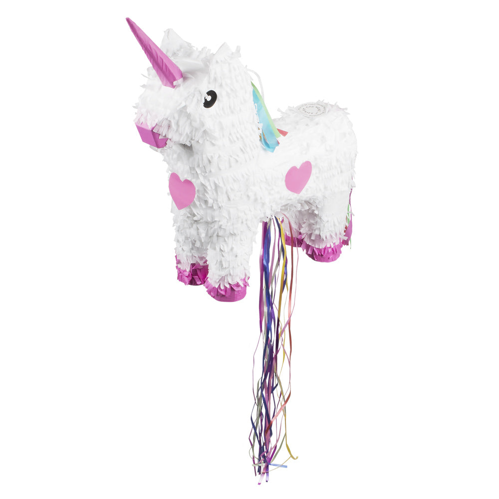 Piñata Licorne Blanche avec Crinière Arc-en-ciel - Fête