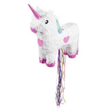 Piñata Licorne Blanche avec Crinière Arc-en-ciel - Fête