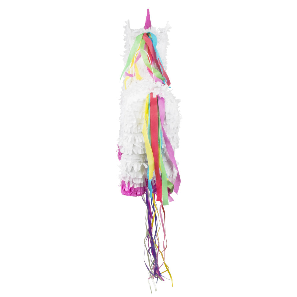 Piñata Licorne Blanche avec Crinière Arc-en-ciel - Fête