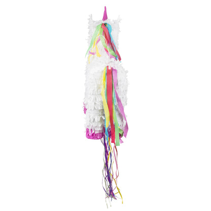 Piñata Licorne Blanche avec Crinière Arc-en-ciel - Fête