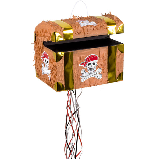 Piñata Coffre Au Trésor Pirate avec Cordes - Décoration Fête