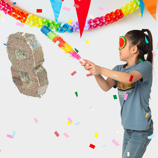 Piñata Chiffre 1 Iridescente - Décoration Fête Anniversaire