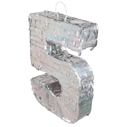 Piñata Chiffre 5 Holographique pour Anniversaire Enfant