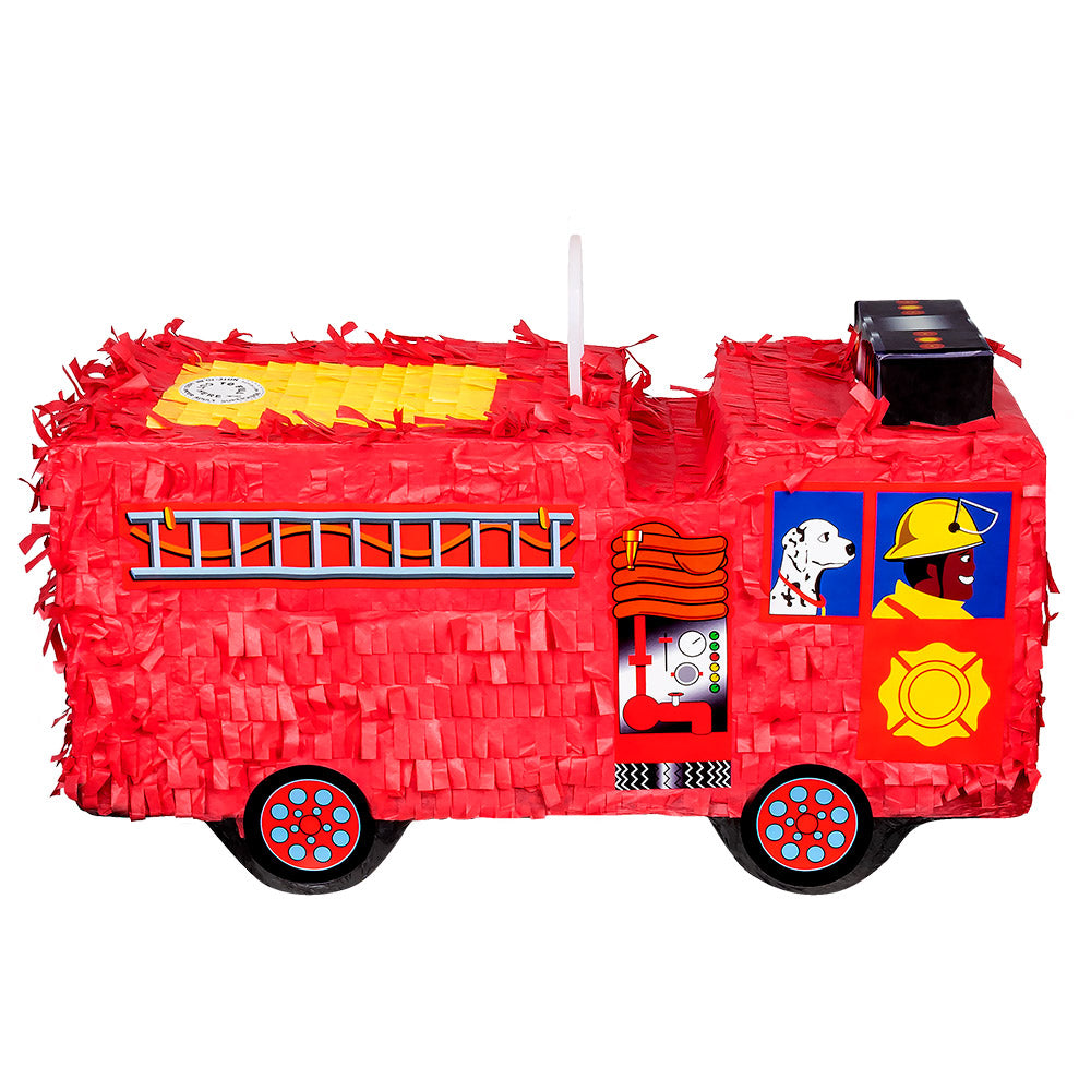 Piñata Camion de Pompiers Rouge - Jeu Anniversaire Enfant