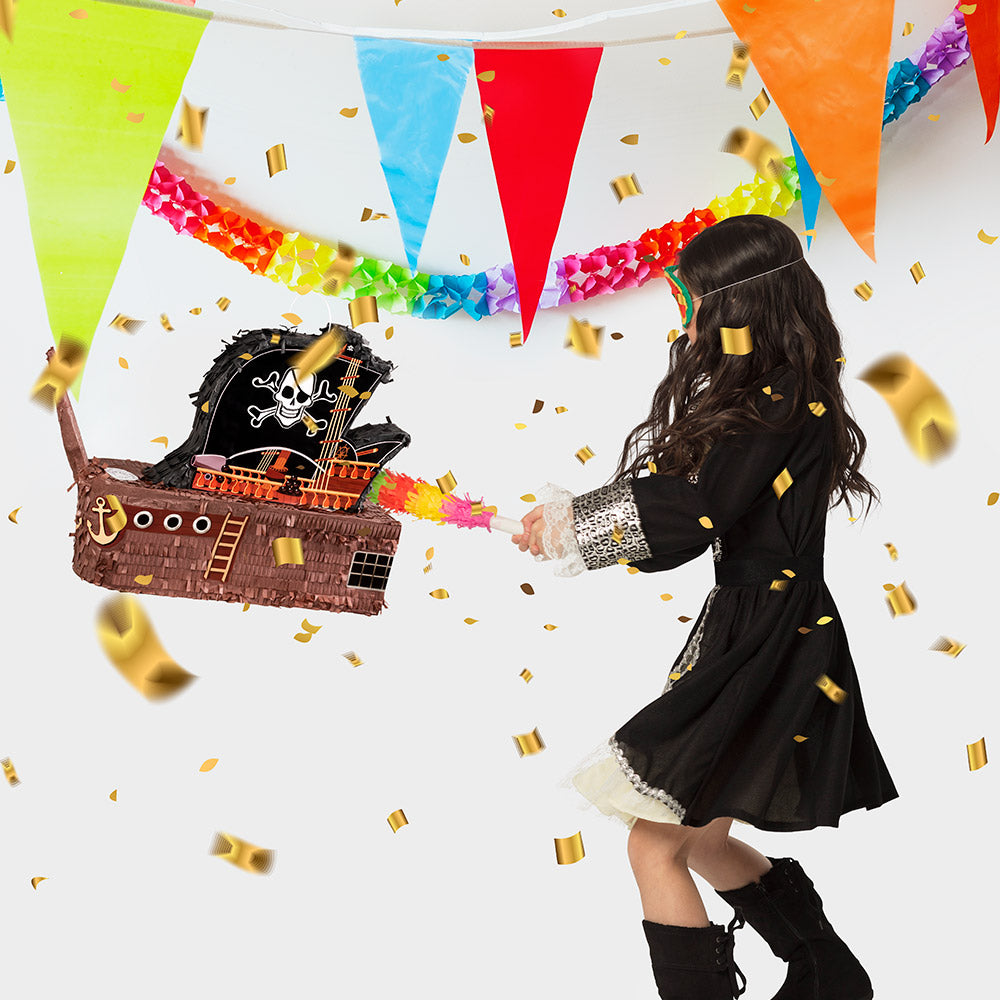 Piñata Bateau Pirate Skull - Jeu Festif pour Anniversaires