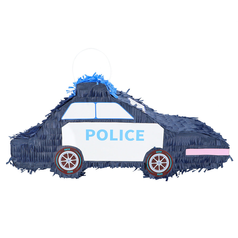 Piñata Voiture de Police Bleu Noir - Décoration Fête Enfant