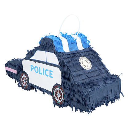 Piñata Voiture de Police Bleu Noir - Décoration Fête Enfant
