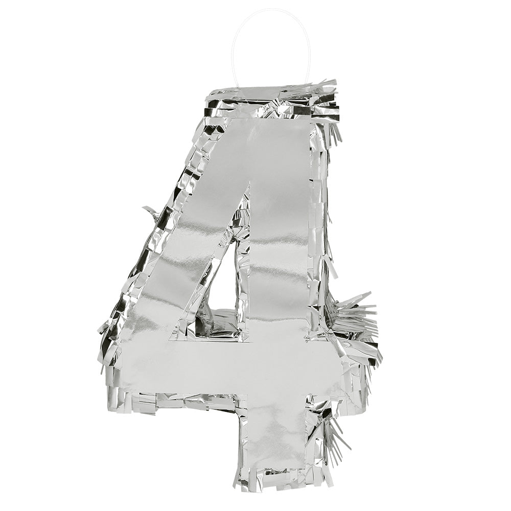 Piñata Chiffre 8 Argenté - Décoration Anniversaire Fête