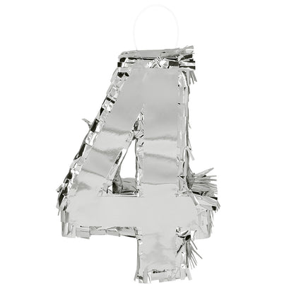 Piñata Chiffre 8 Argenté - Décoration Anniversaire Fête