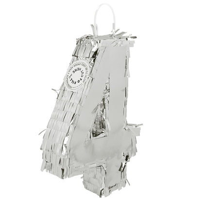 Piñata Chiffre 8 Argenté - Décoration Anniversaire Fête