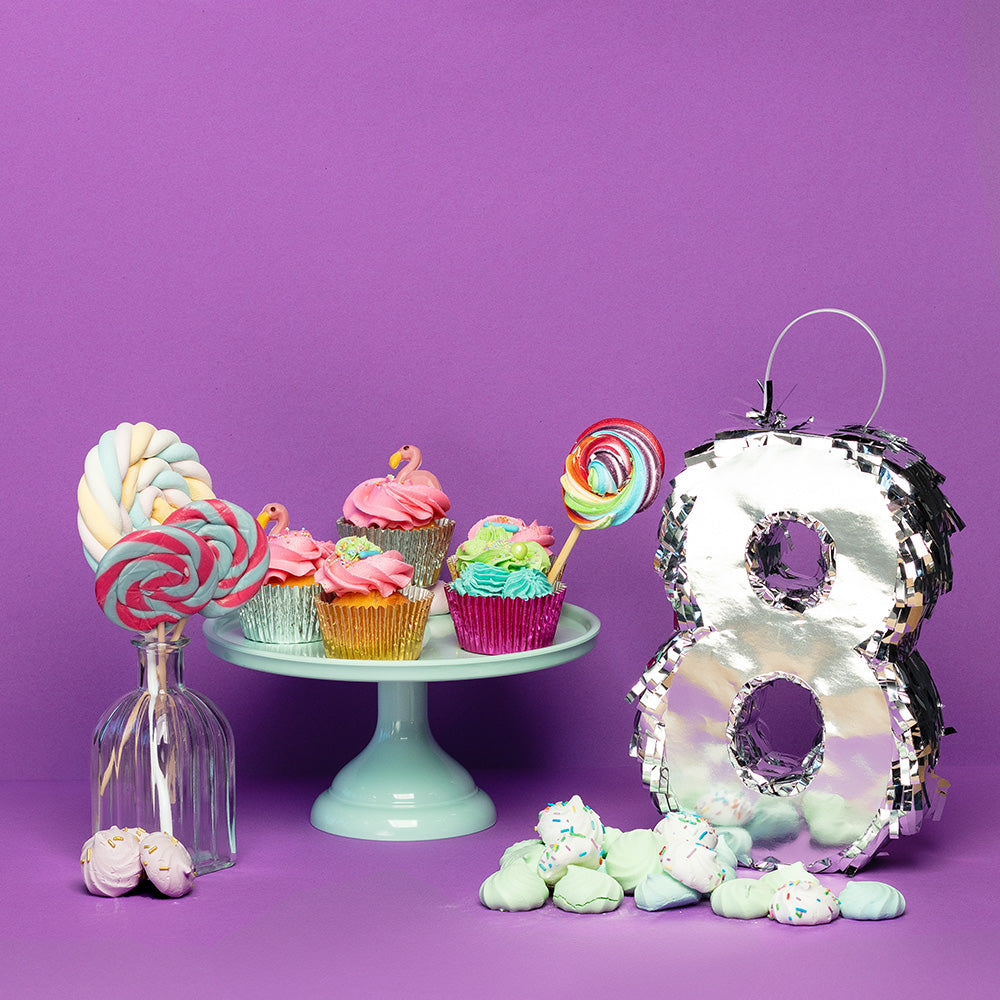 Piñata Chiffre 7 Argent Anniversaire - À Remplir