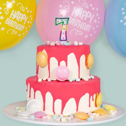 Bougie Chiffre 8 Colorée - Anniversaire Enfant Festif