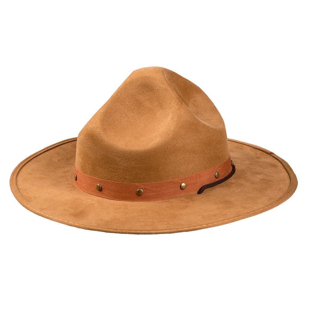 Chapeau Ranger Cowboy Marron avec Bande Décorée