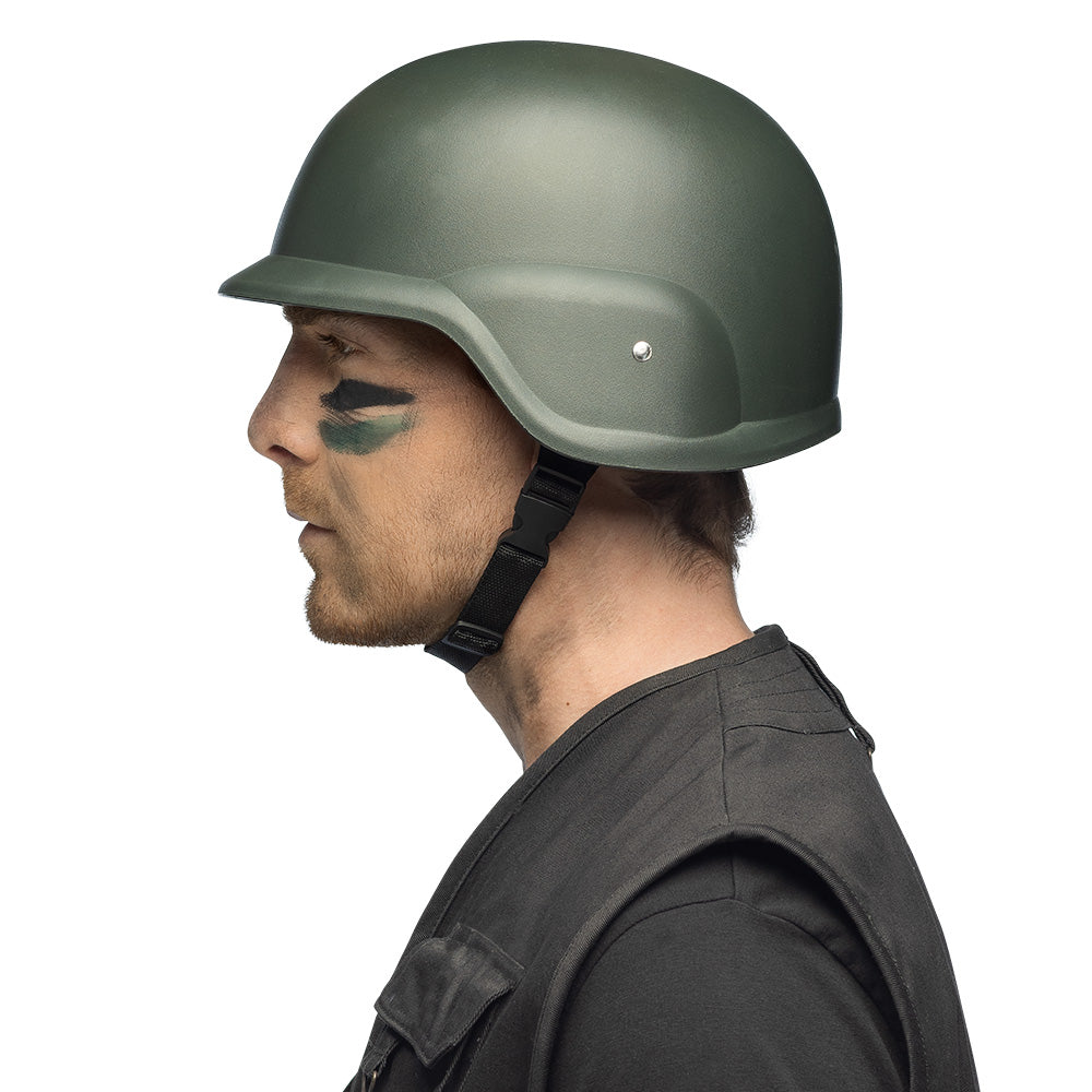 Casque Militaire Tactique Vert - Accessoire Déguisement Soldat