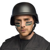 Casque de Combat Militaire Noir Réglable avec Jugulaire