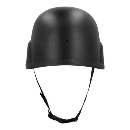 Casque de Combat Militaire Noir Réglable avec Jugulaire