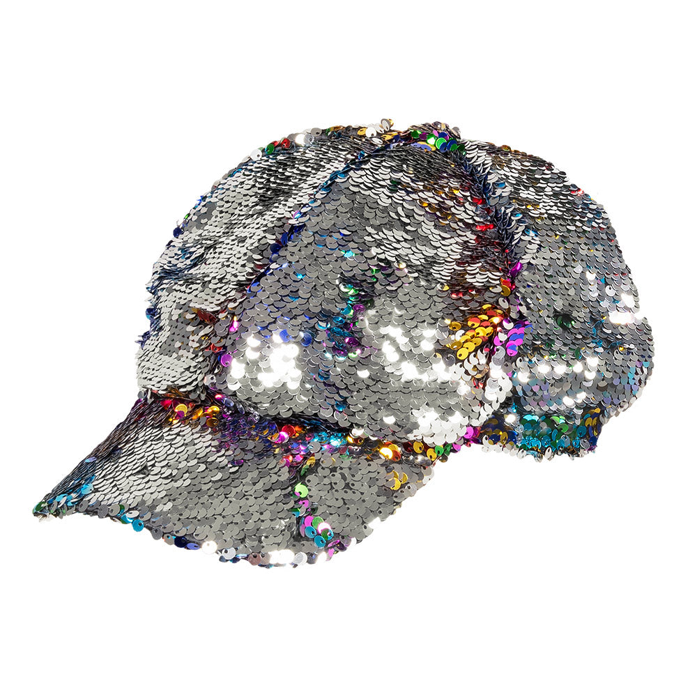 Casquette Sequins Réversibles Arc-en-ciel - Paillettes Changeantes