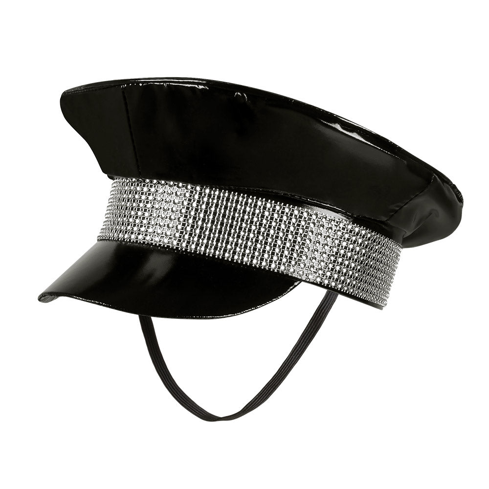 Casquette Années 80 Paillettes Argent - Accessoire Disco Rétro