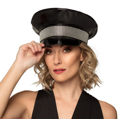 Casquette Années 80 Paillettes Argent - Accessoire Disco Rétro