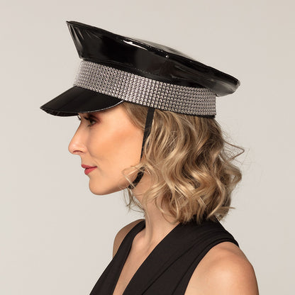 Casquette Années 80 Paillettes Argent - Accessoire Disco Rétro