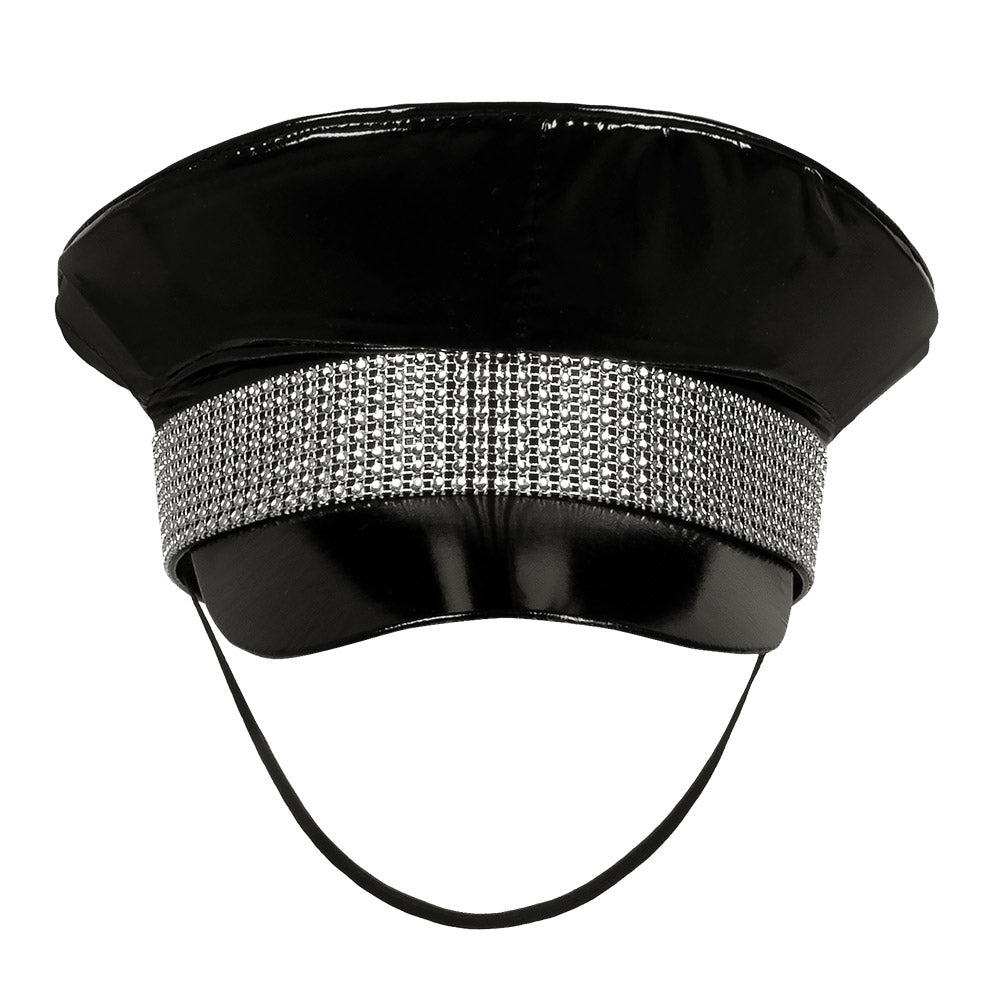 Casquette Années 80 Paillettes Argent - Accessoire Disco Rétro