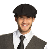 Casquette gavroche noire - Chapeau style années 20 elegant