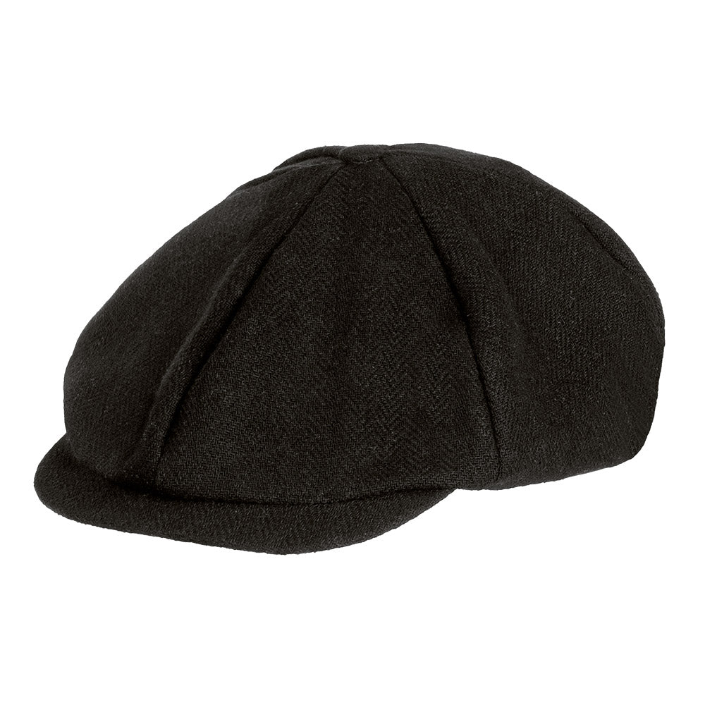 Casquette gavroche noire - Chapeau style années 20 elegant