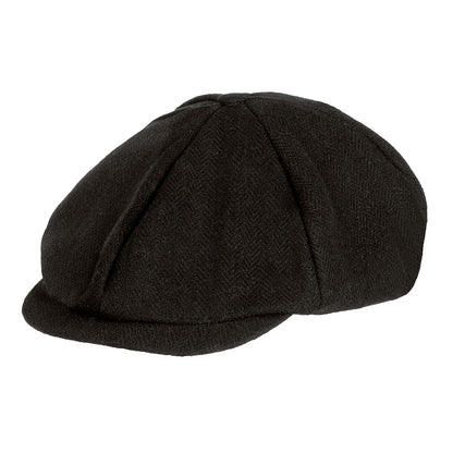 Casquette gavroche noire - Chapeau style années 20 elegant