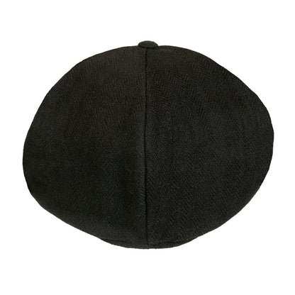 Casquette gavroche noire - Chapeau style années 20 elegant