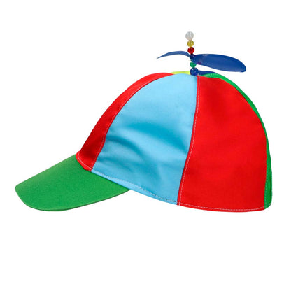 Casquette Hélicoptère Multicolore avec Hélices - Accessoire Fête