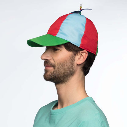 Casquette Hélicoptère Multicolore avec Hélices - Accessoire Fête