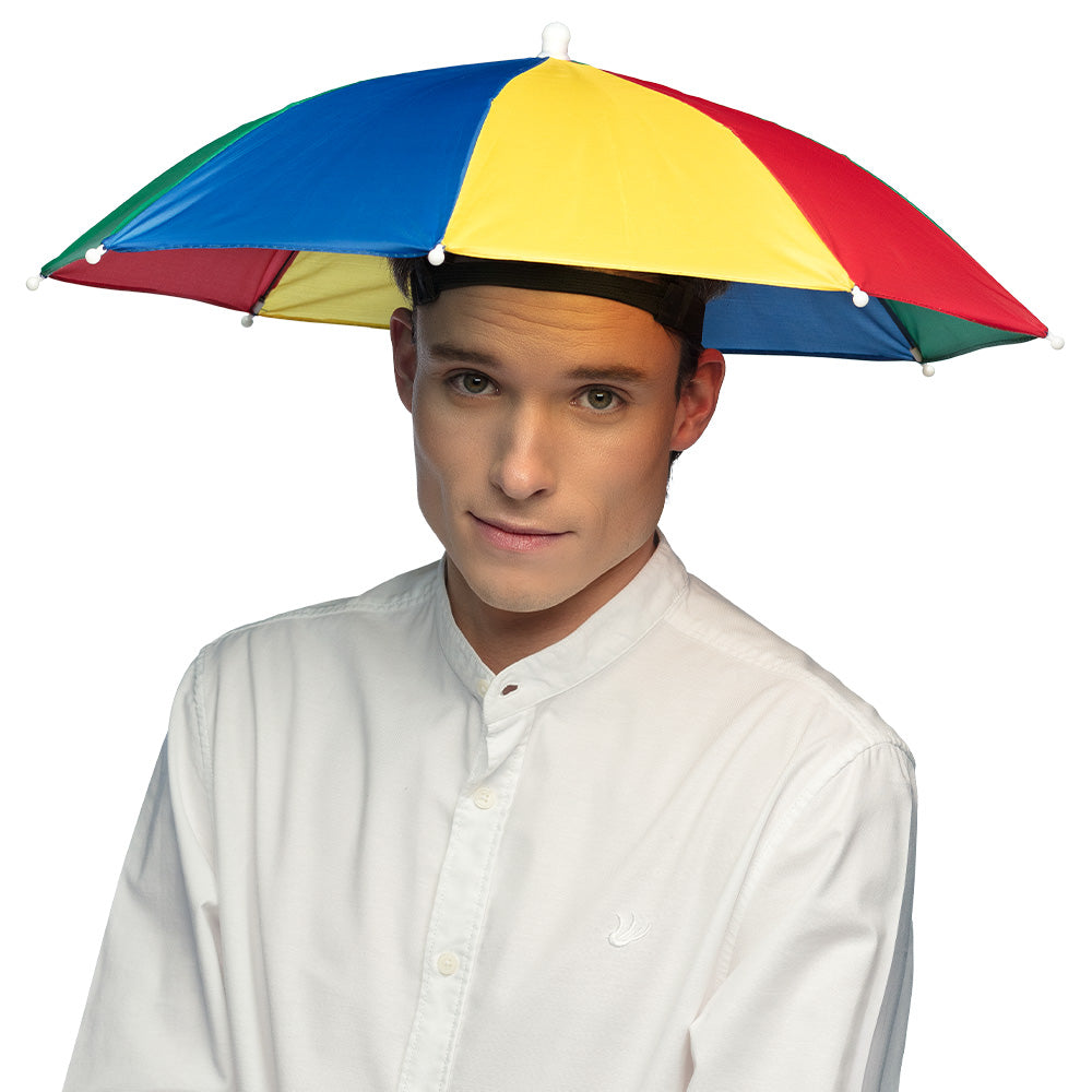 Parapluie Chapeau Arc-en-Ciel Multicolore - Accessoire Fantaisie Amusant